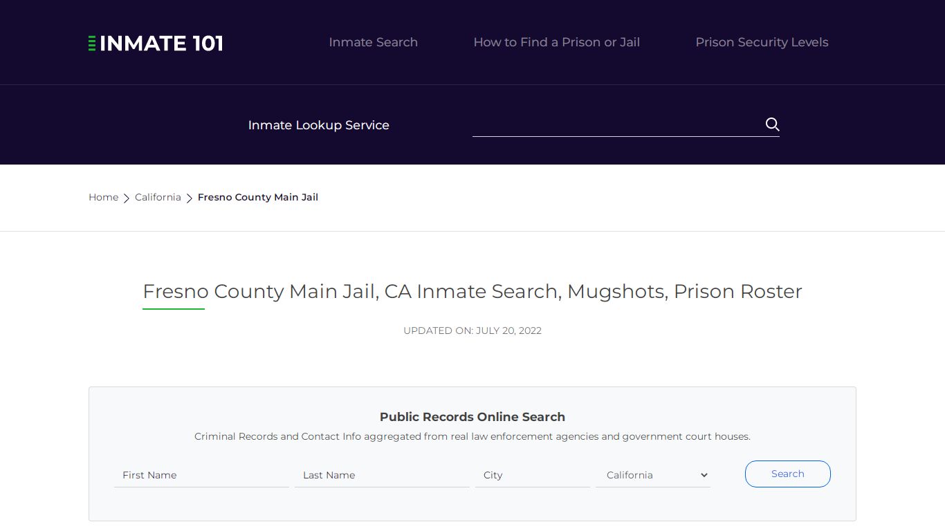 Fresno County Main Jail, CA Inmate Search, Mugshots ...